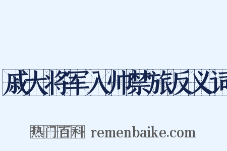 戚大将军入帅禁旅反义词是什么意思的图片